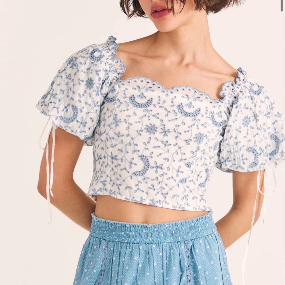 LOVESHACKFANCY MELINA TOP SIZE 0